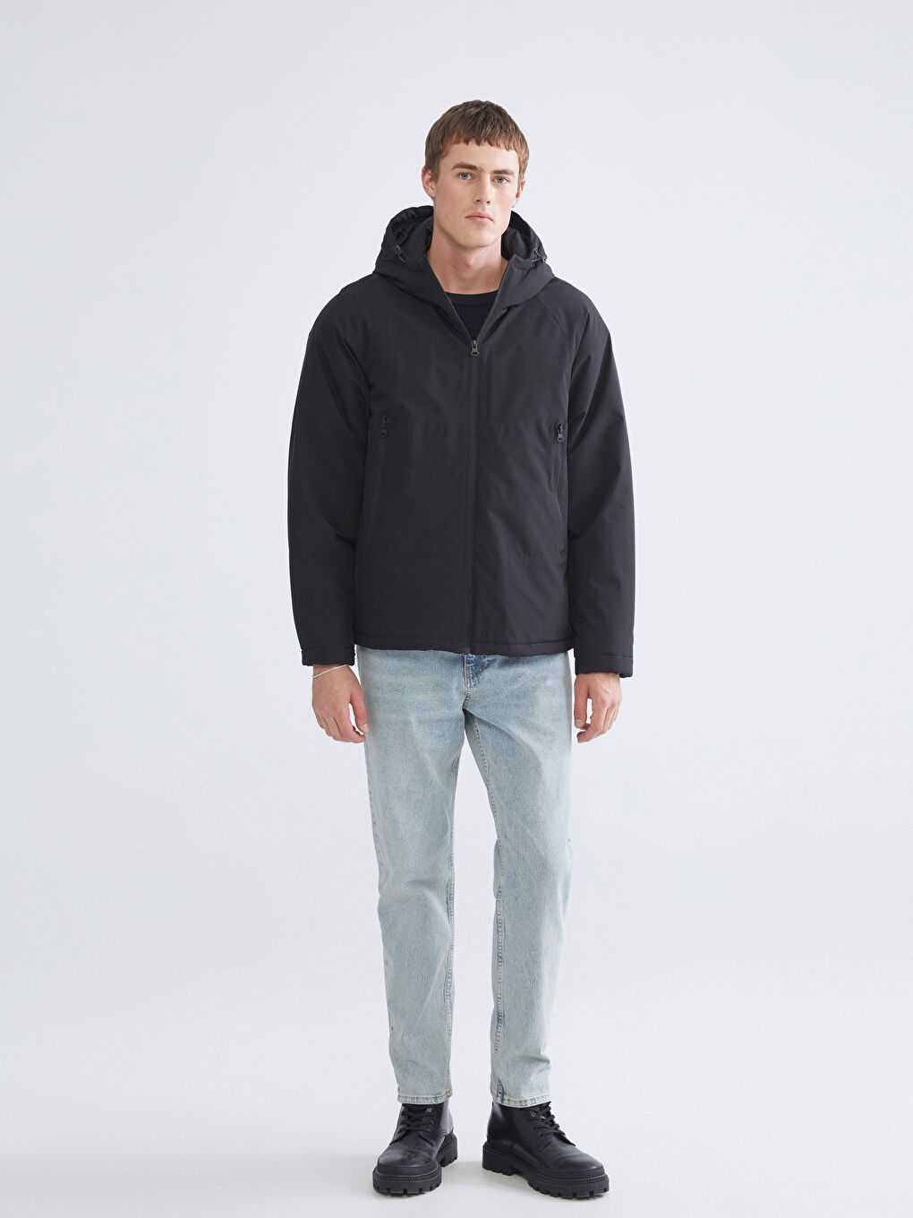 Standard Fit Hooded Men's Coat-1