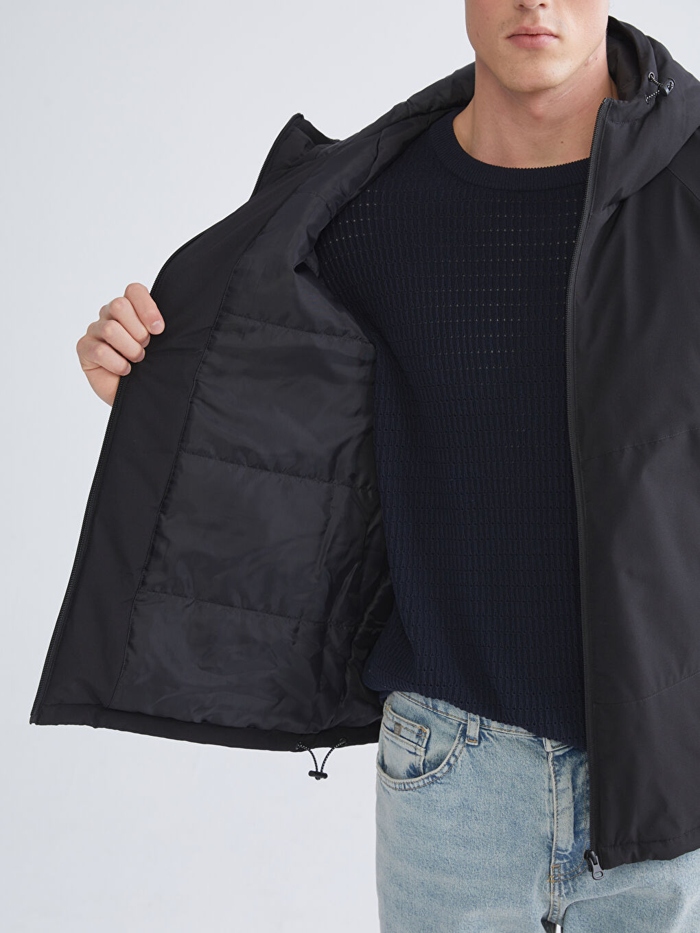 Standard Fit Hooded Men's Coat-2