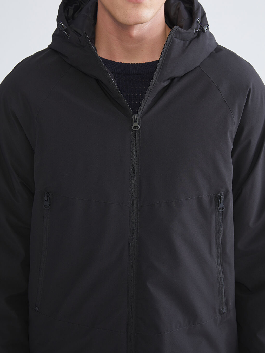 Standard Fit Hooded Men's Coat-3