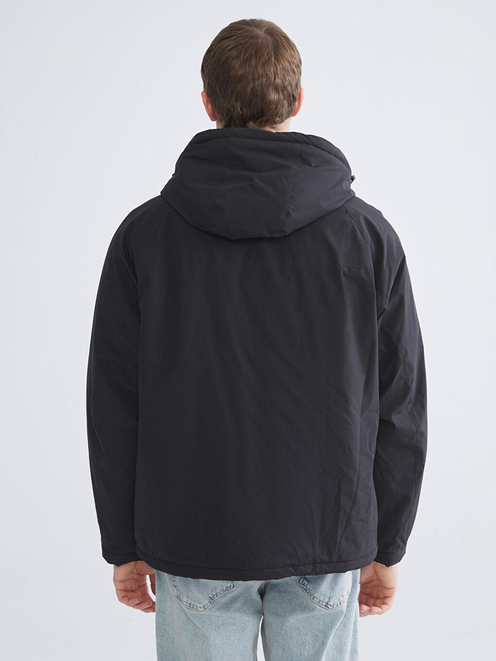 Standard Fit Hooded Men's Coat-4