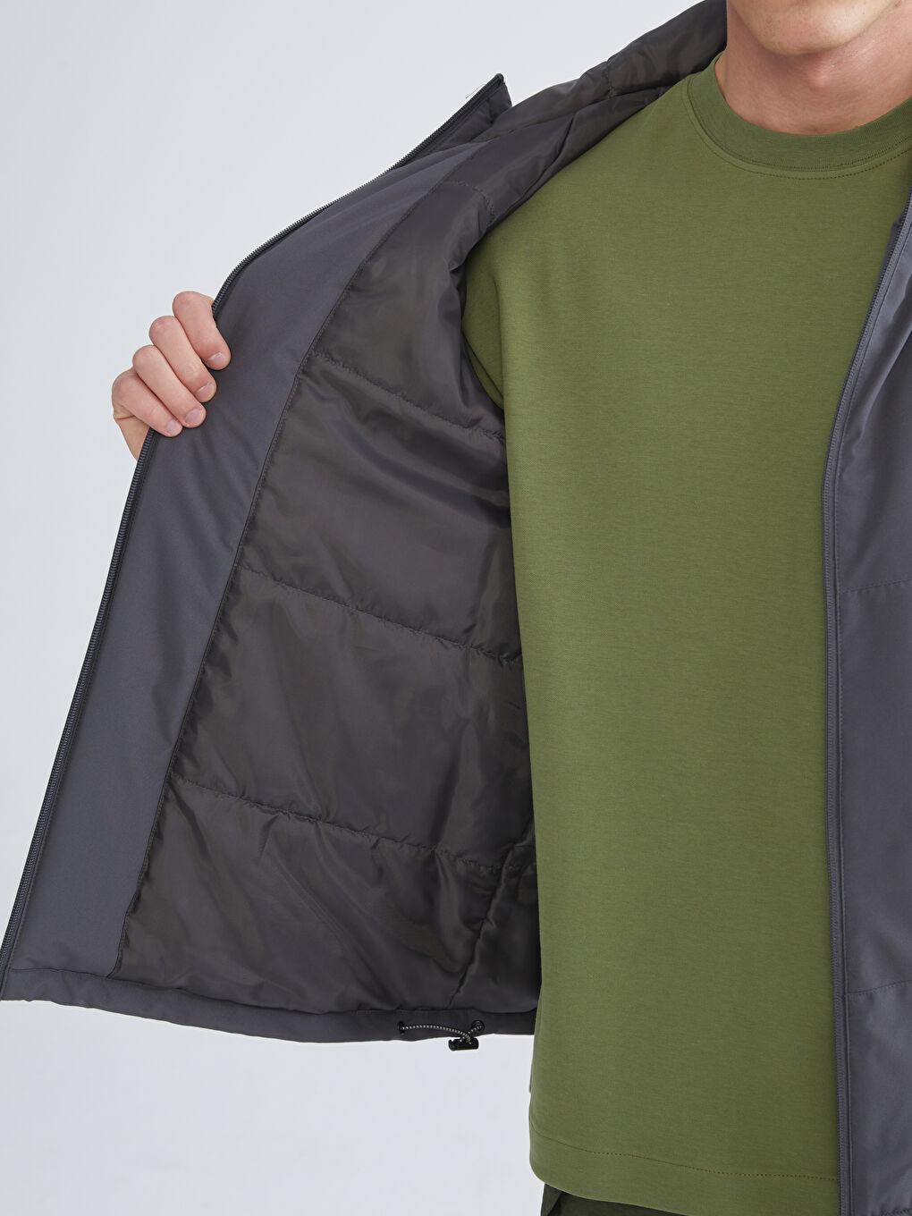 Пальто для чоловіків стандартної посадки з капюшоном-2