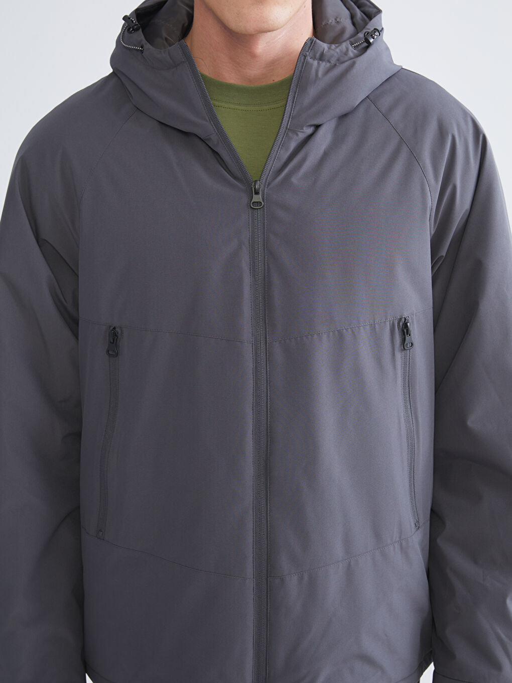 Пальто для чоловіків стандартної посадки з капюшоном-3