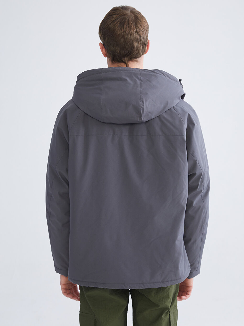 Пальто для чоловіків стандартної посадки з капюшоном-4