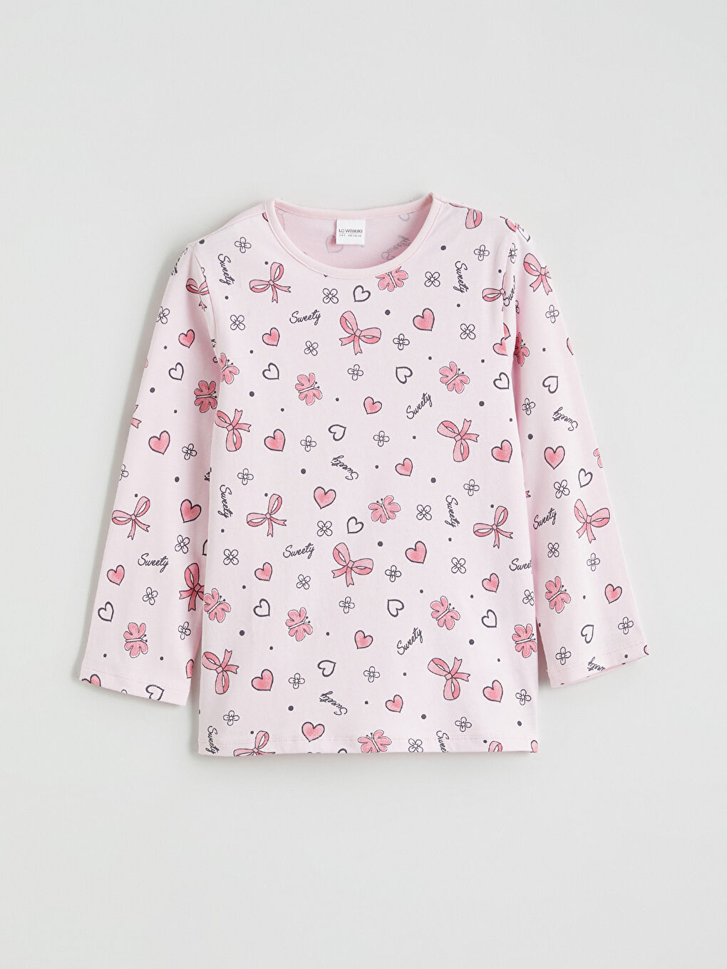 سێتی بیجامەی چاپکراوی بۆ کچان یەخە خڕ-1