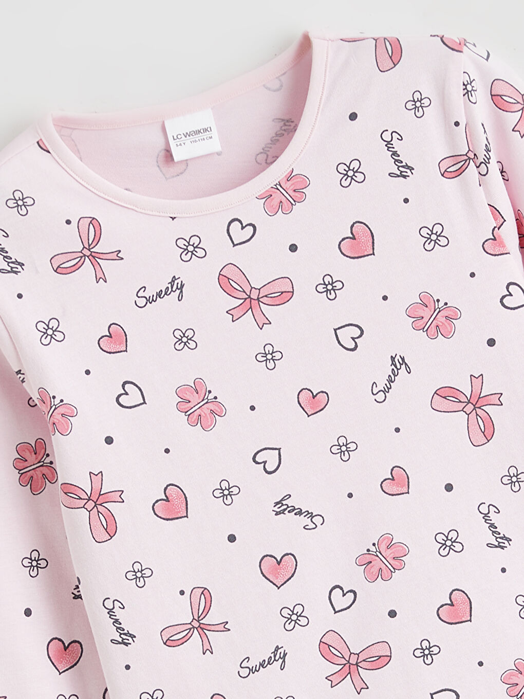 سێتی بیجامەی چاپکراوی بۆ کچان یەخە خڕ-2