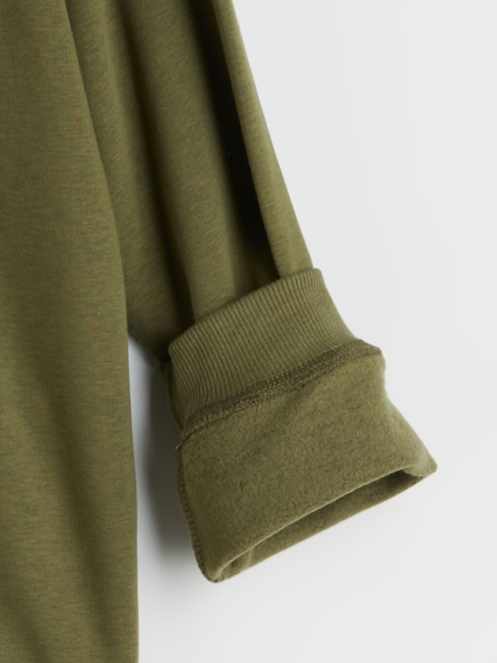 Yeşil Bisiklet Yaka Erkek Çocuk Sweatshirt-1