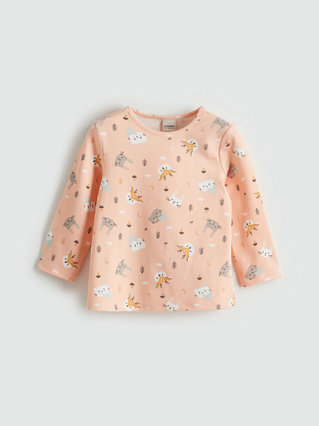 Crew Neck Girls' Pyjama Set-1