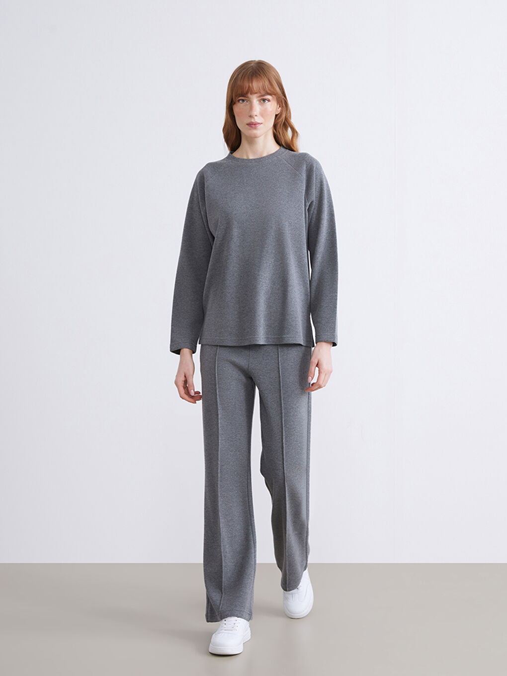 Rundhalsausschnitt Damen-Sweatshirt-1