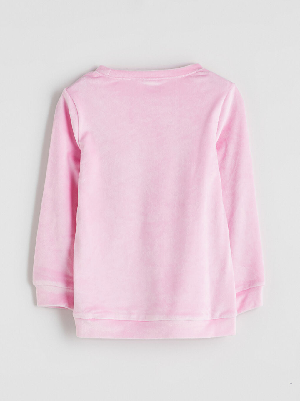 Pembe Bisiklet Yaka Fiyonk Desenli Kız Çocuk Pijama Üst-1