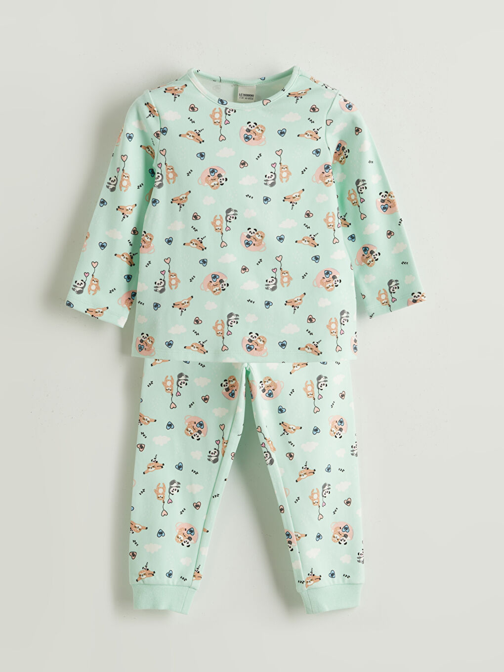 Crew Neck Girls' Pyjama Set