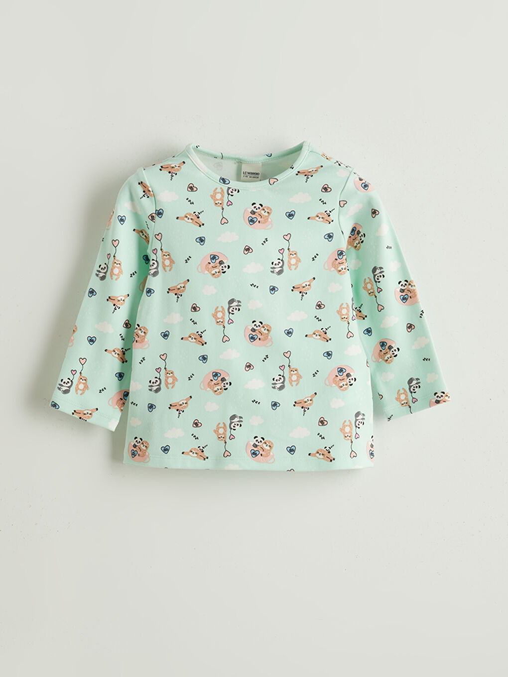 Crew Neck Girls' Pyjama Set-1