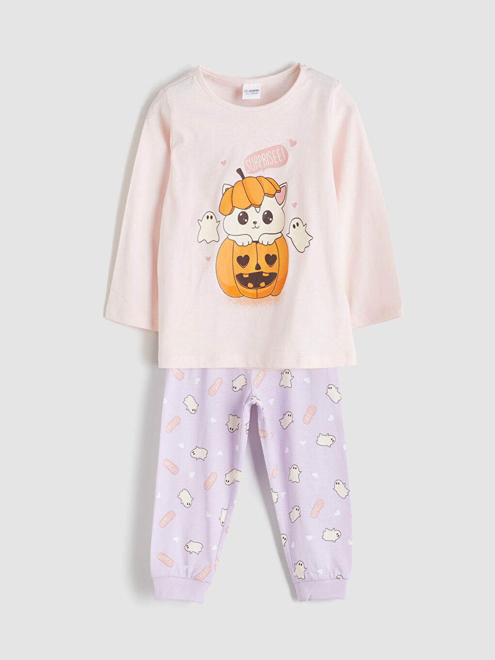 LCW Kids سێتی بیجامەی یه‌خه‌ خڕ بۆ کچان -W5AA38Z1-QWG