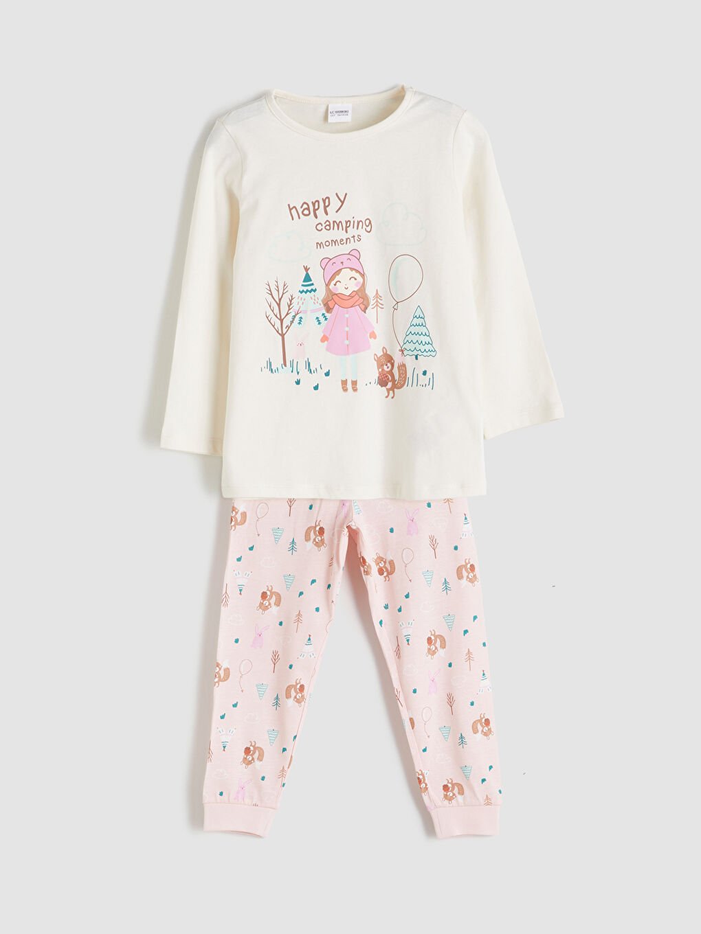 LCW Kids سێتی بیجامەی یه‌خه‌ خڕ بۆ کچان -W5AA41Z1-FDL