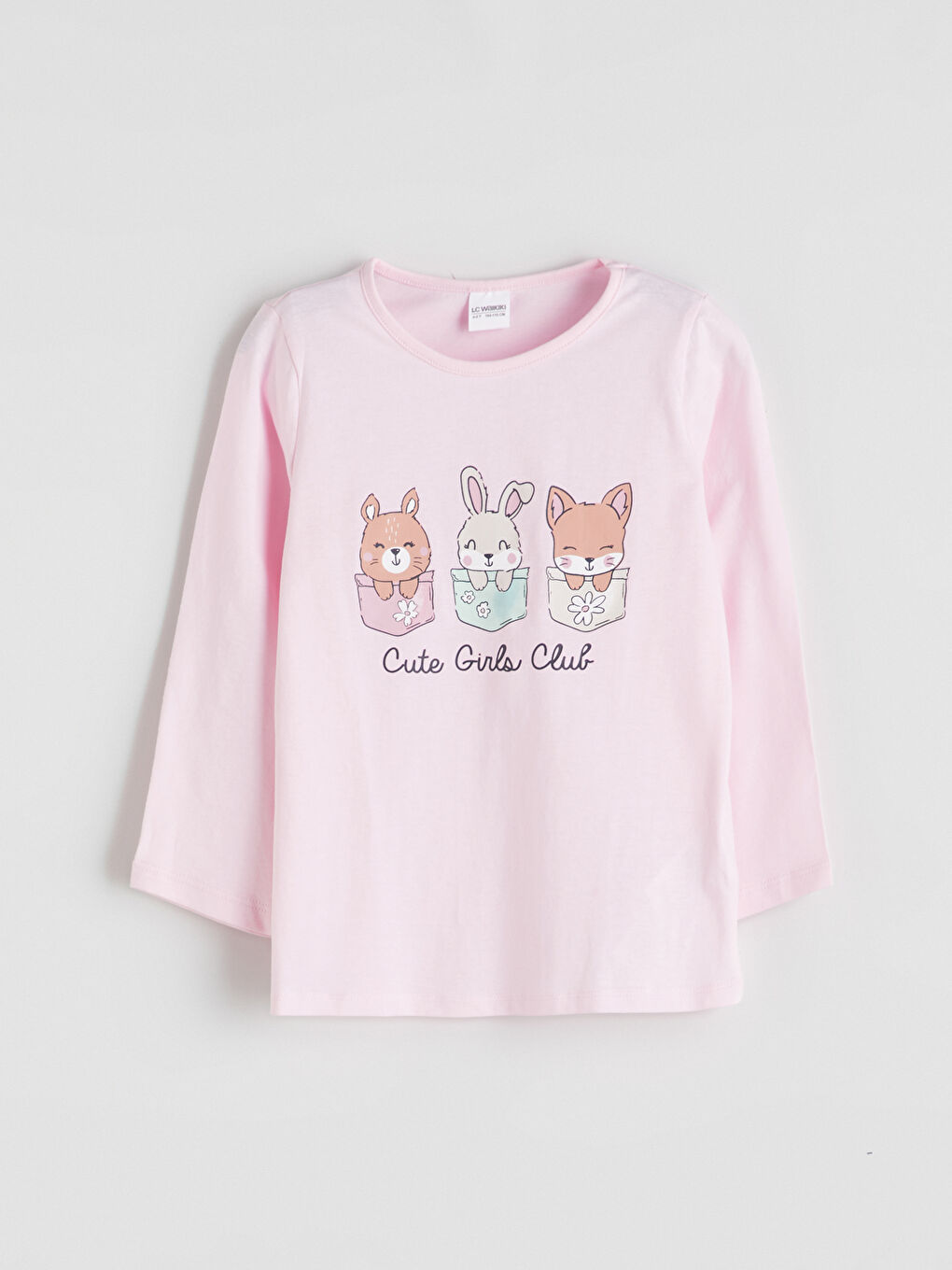 LCW Kids سێتی بیجامەی یه‌خه‌ خڕ بۆ کچان -W5AA46Z1-JH4