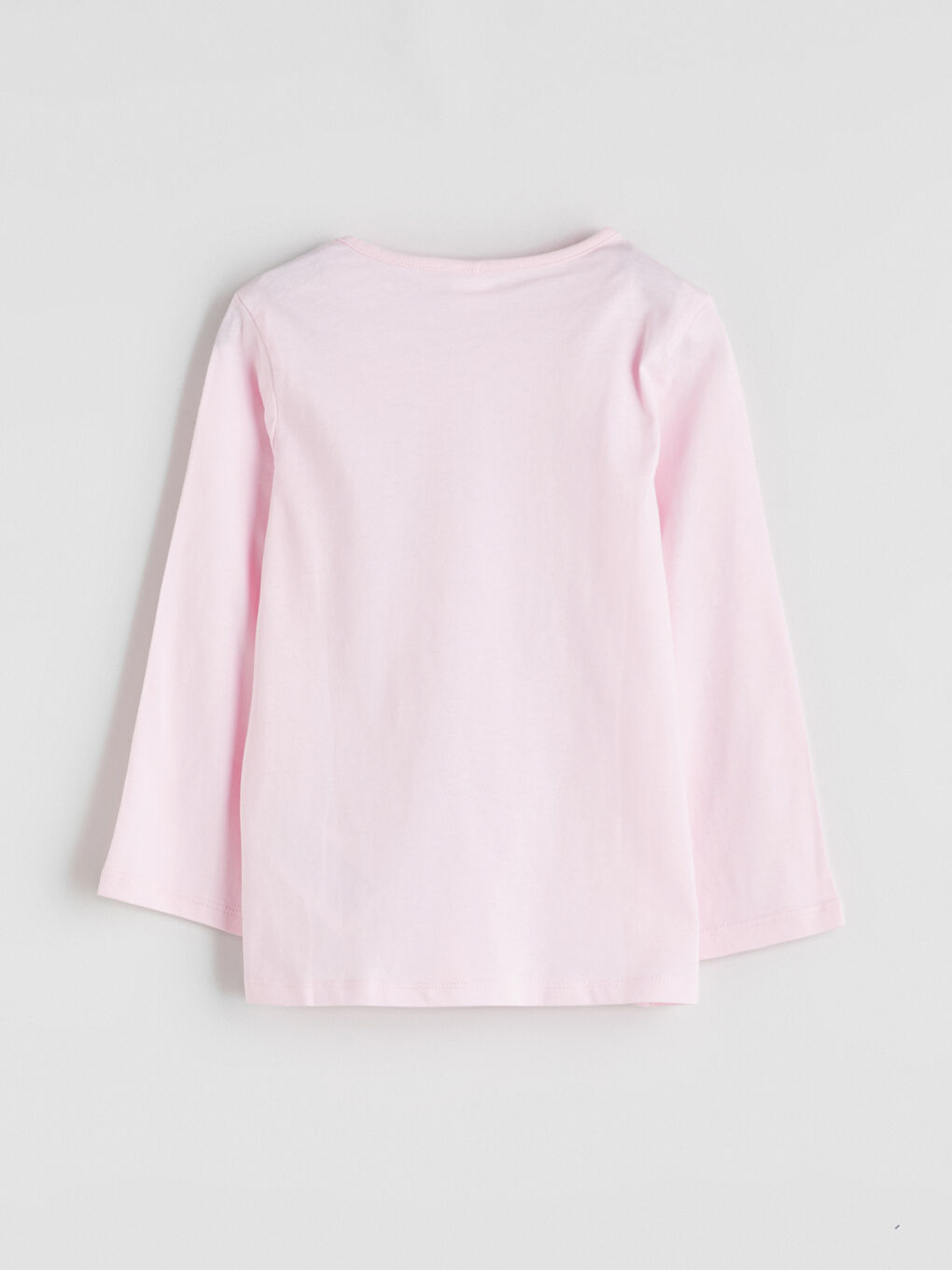 Pembe Bisiklet Yaka Baskılı Kız Çocuk Pijama Üstü-1