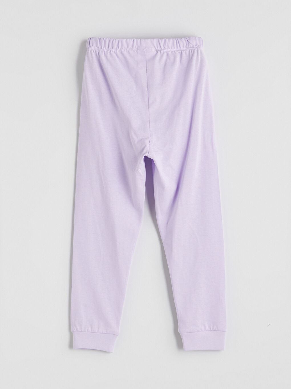 Lila Beli Lastikli Kız Çocuk Jogger Pijama Altı-1