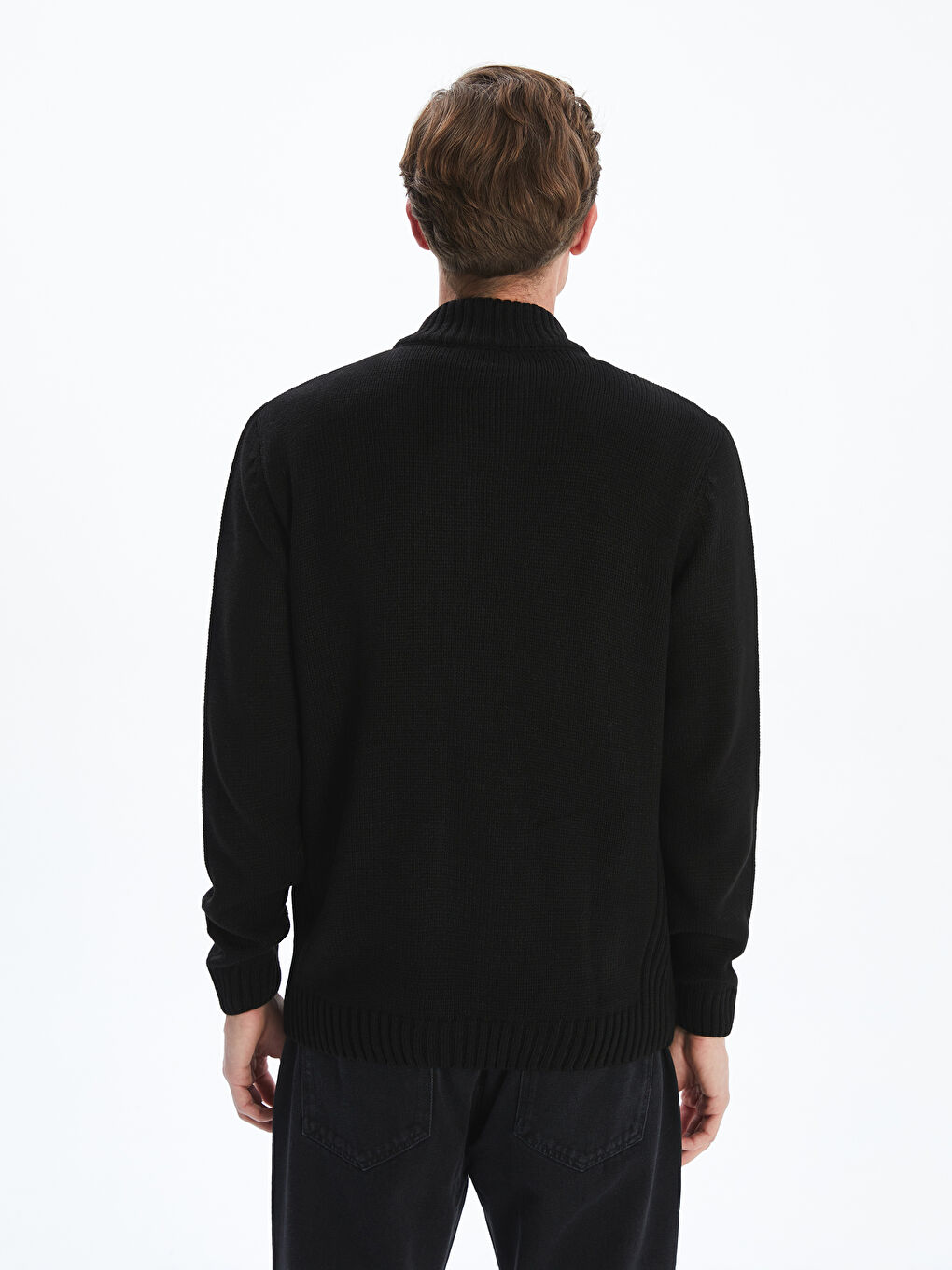 LCWAIKIKI Classic Regular Fit Funnel Neck Men's Knit Cardigan -W5AA60Z8-CVL