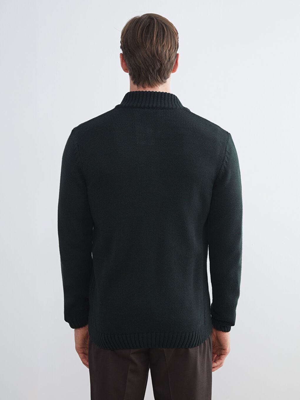 LCWAIKIKI Classic Regular Fit Funnel Neck Men's Knit Cardigan -W5AA60Z8-E3P