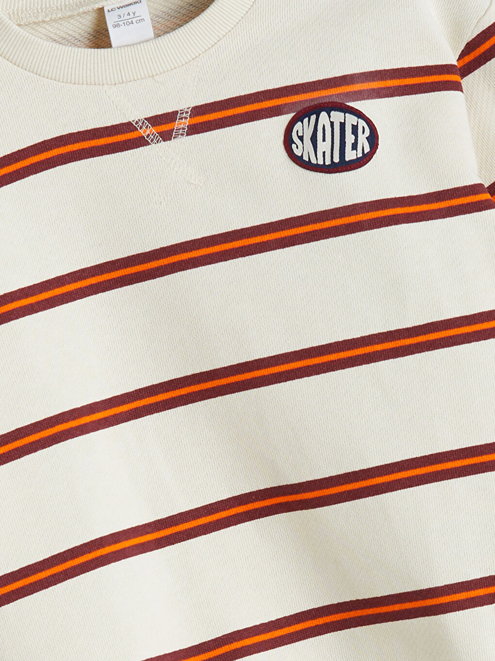 Crew Neck Striped Boys' Sweatshirt-1