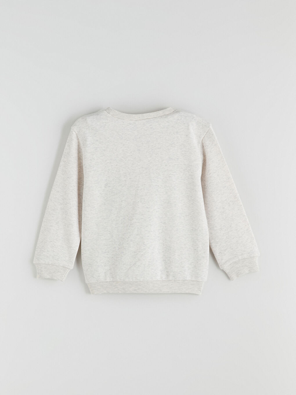 Beyaz Bisiklet Yaka Baskılı Erkek Çocuk Sweatshirt-1