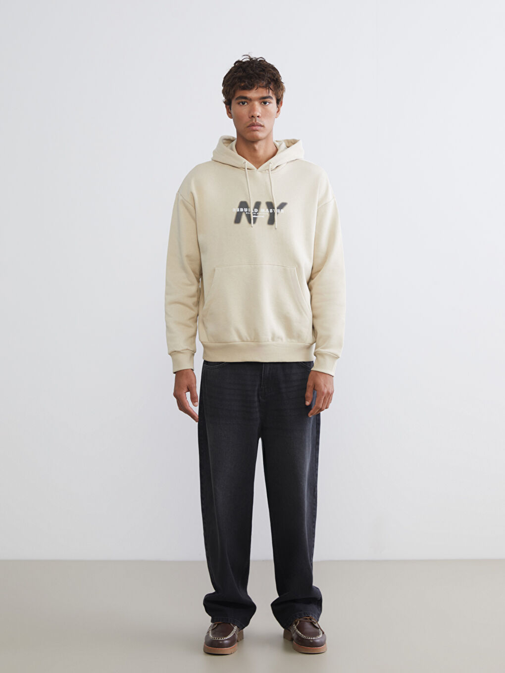 Long Sleeve Printed Men's Thick Hoodie-1