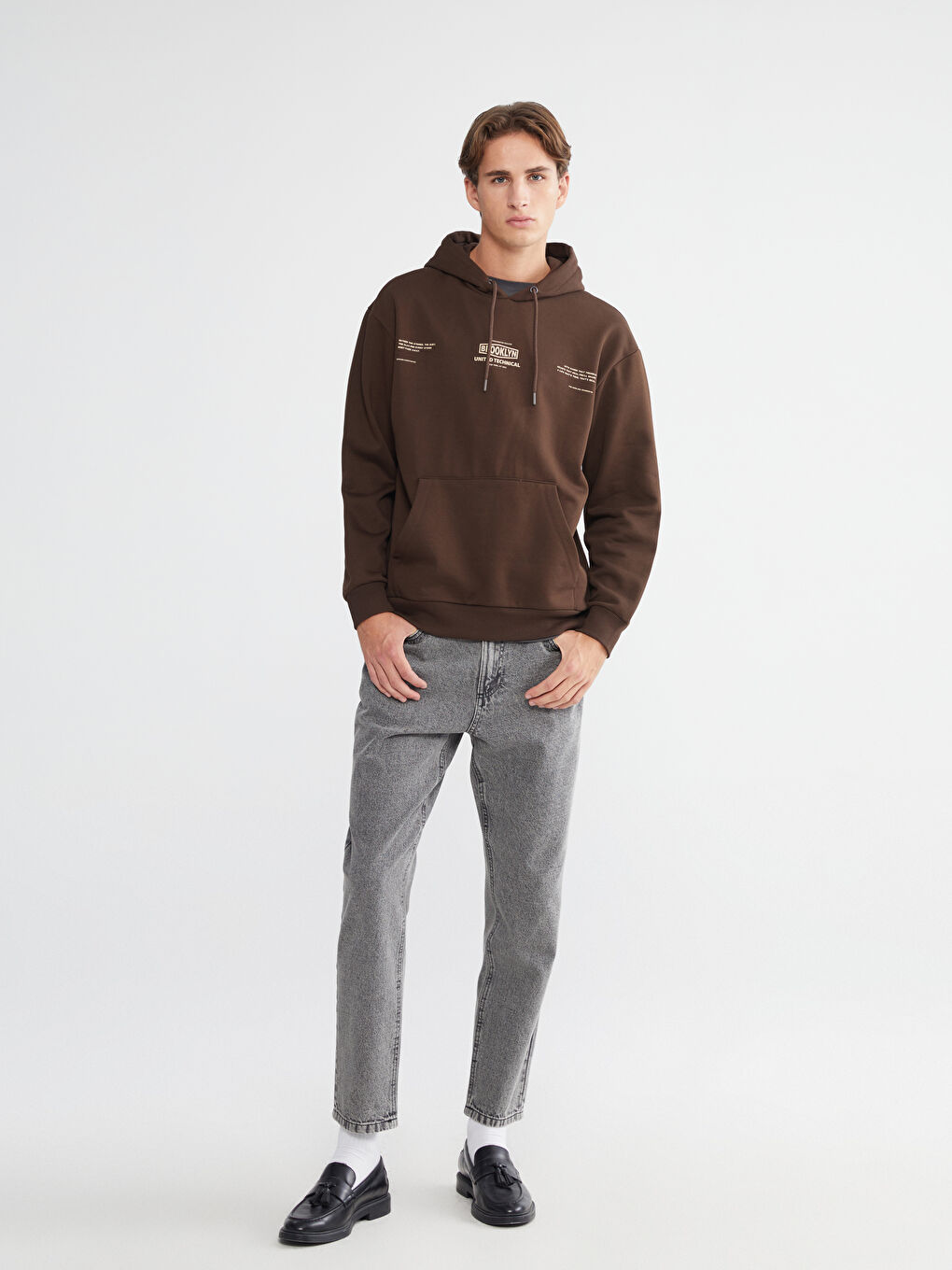 Long Sleeve Printed Thick Men's Hoodie-1