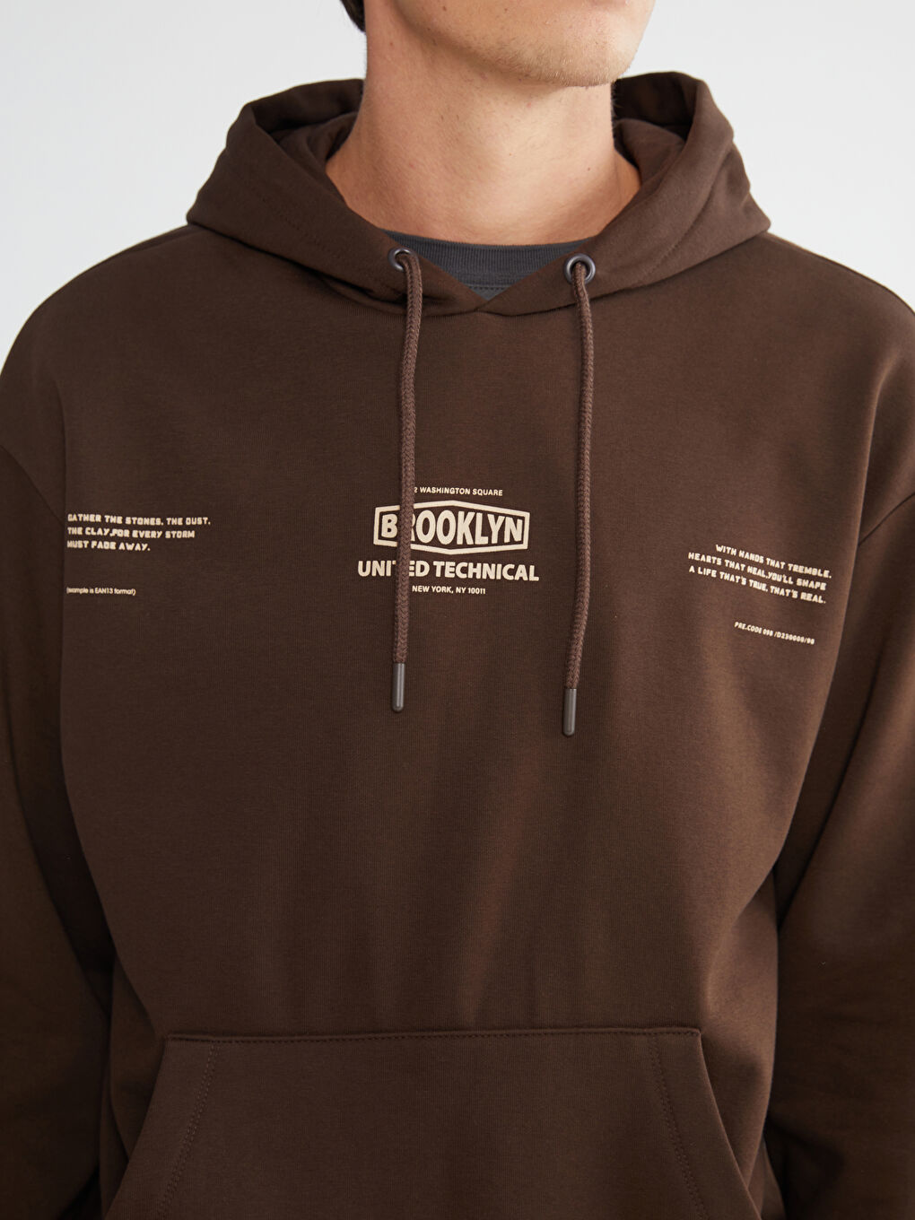 Long Sleeve Printed Thick Men's Hoodie-2
