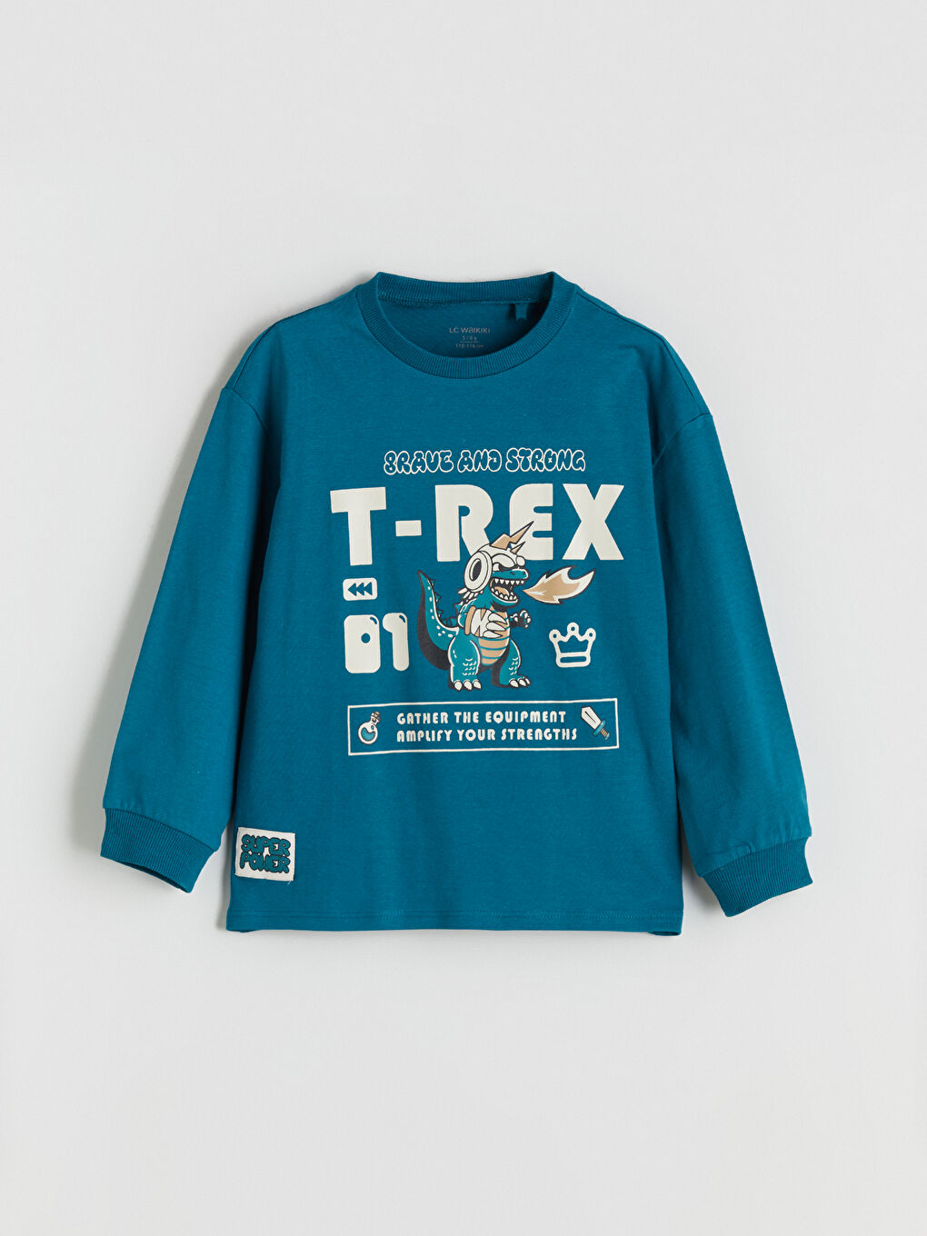 LCW Kids Dinosaur Printed Boys' Sweatshirt -W5AB19Z1-R4R