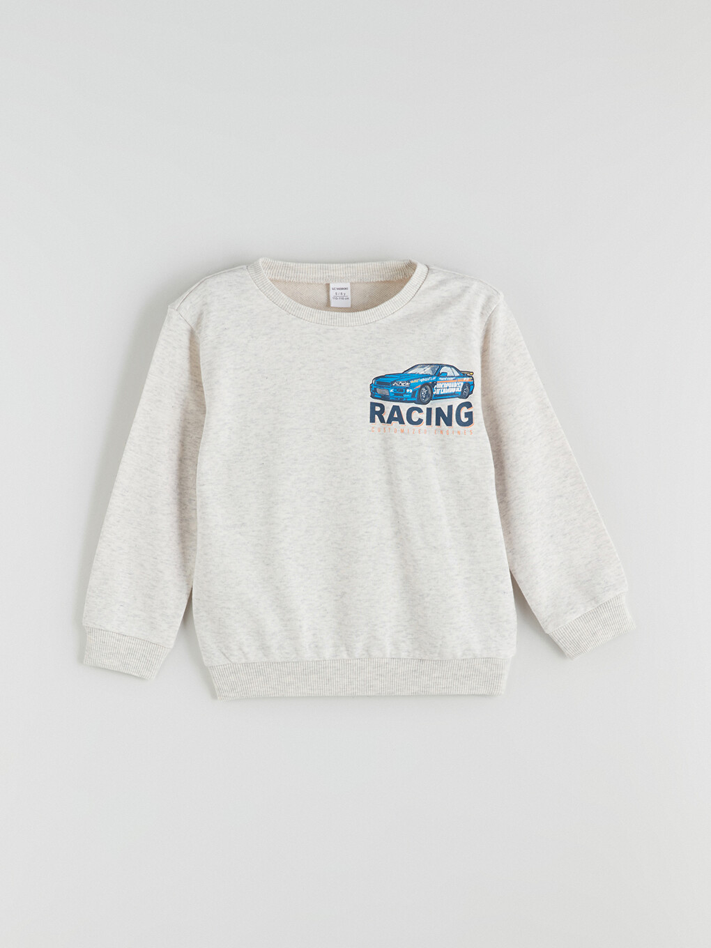 Beyaz Baskılı Erkek Çocuk Sweatshirt