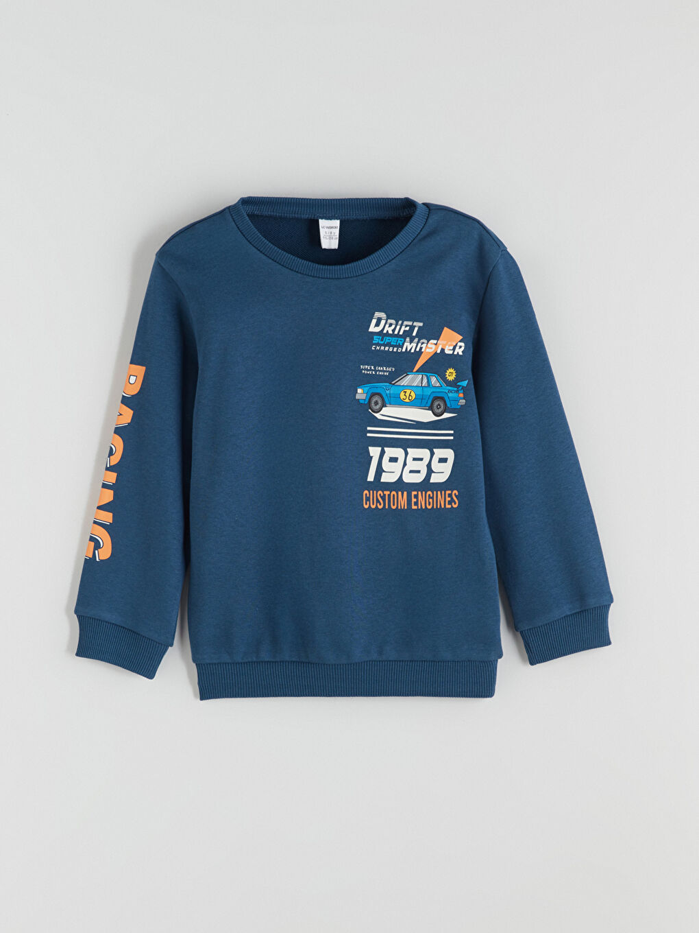 Petrol Araba Baskılı Erkek Çocuk Sweatshirt