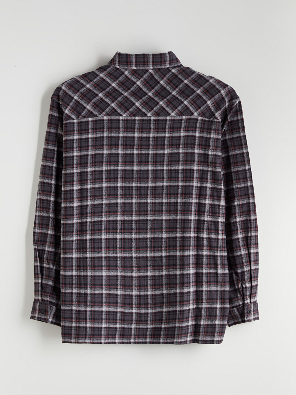 Relaxed Fit Long Sleeve Plaid Men's Lumberjack Shirt Jacket-5