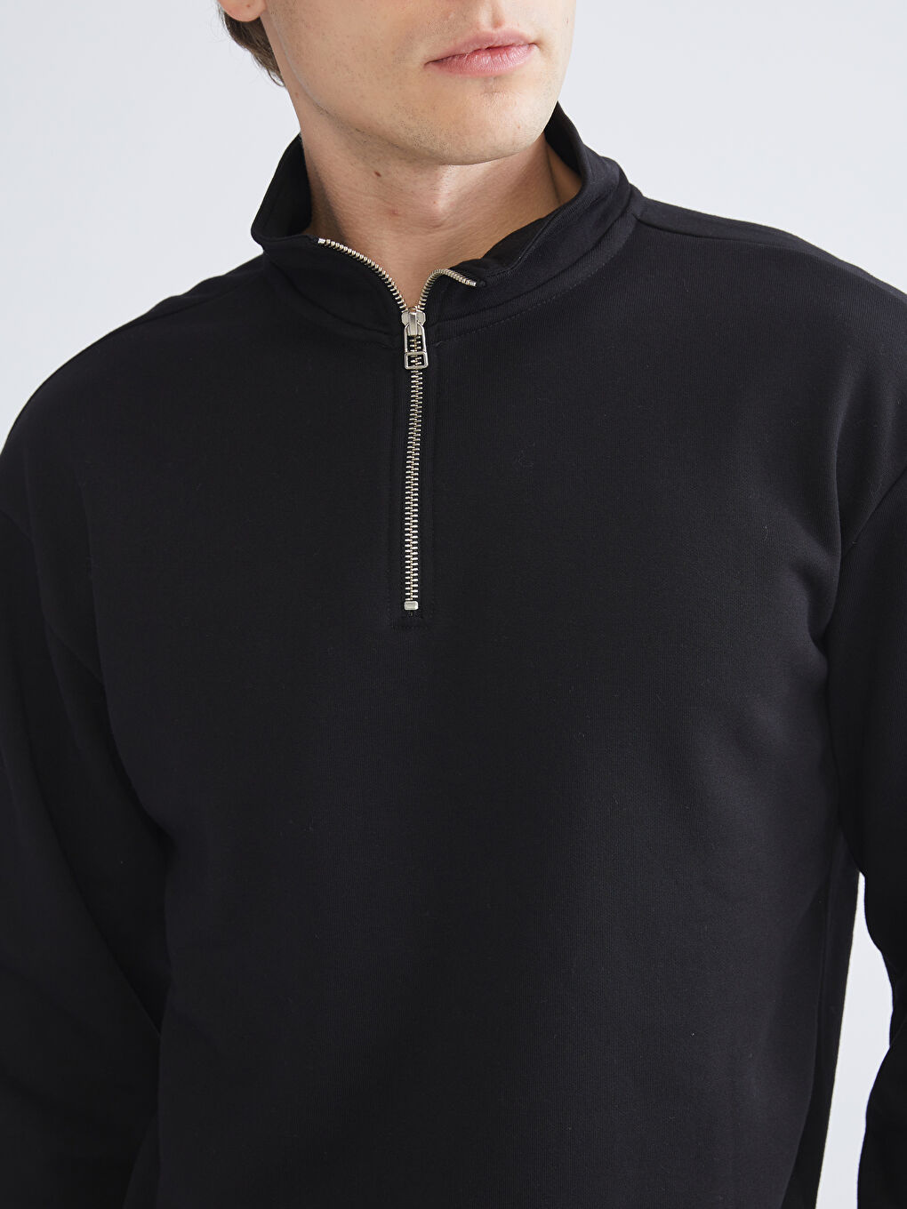 Funnel Neck Men's Sweatshirt-2