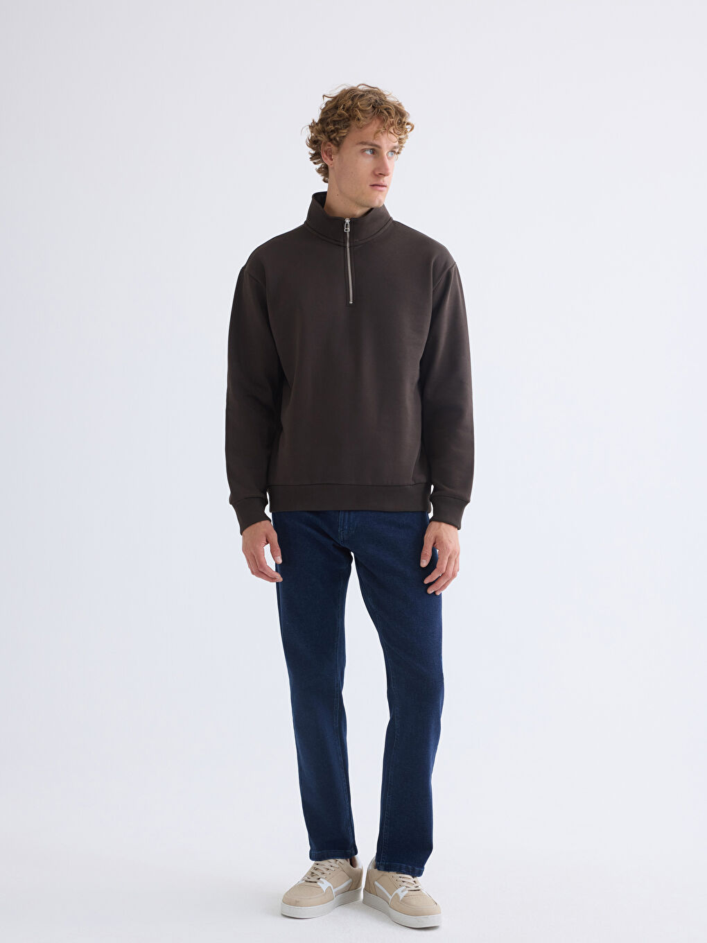 Funnel Neck Men's Sweatshirt-3