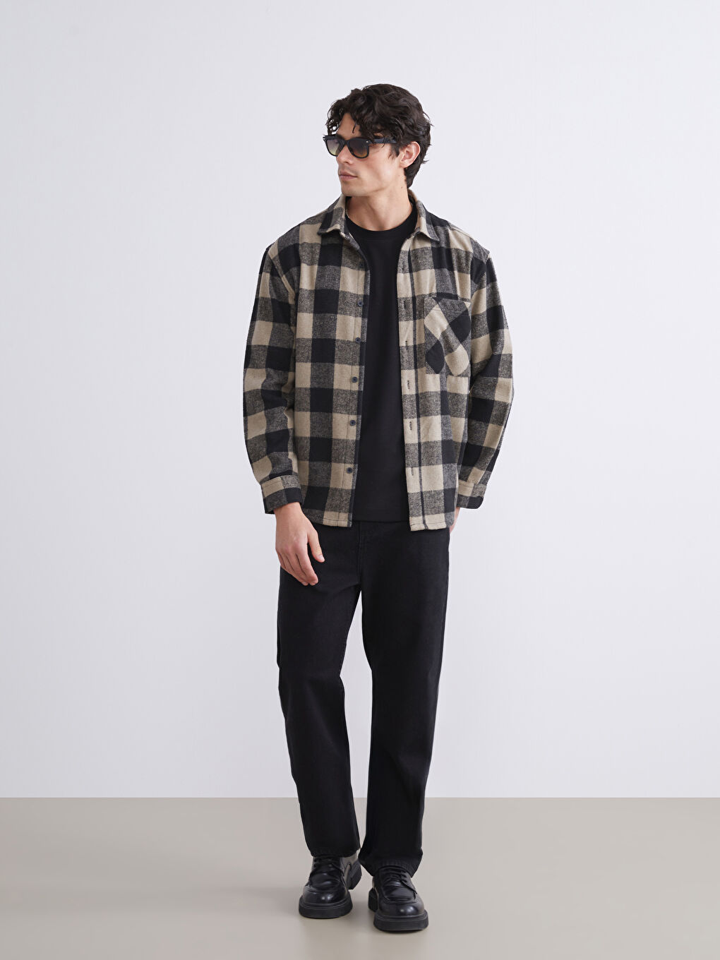 XSIDE Relaxed Fit Long Sleeve Plaid Men's Lumberjack Shirt Jacket -W5AB83Z8-LKQ