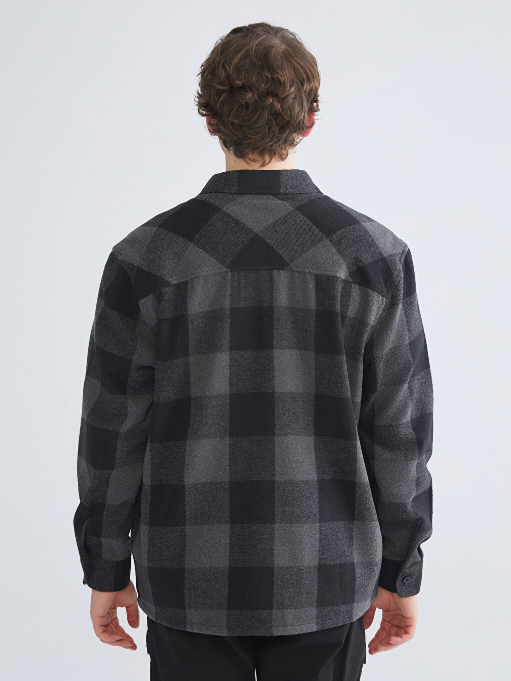 XSIDE Relaxed Fit Long Sleeve Plaid Men's Lumberjack Shirt Jacket -W5AB83Z8-LKX