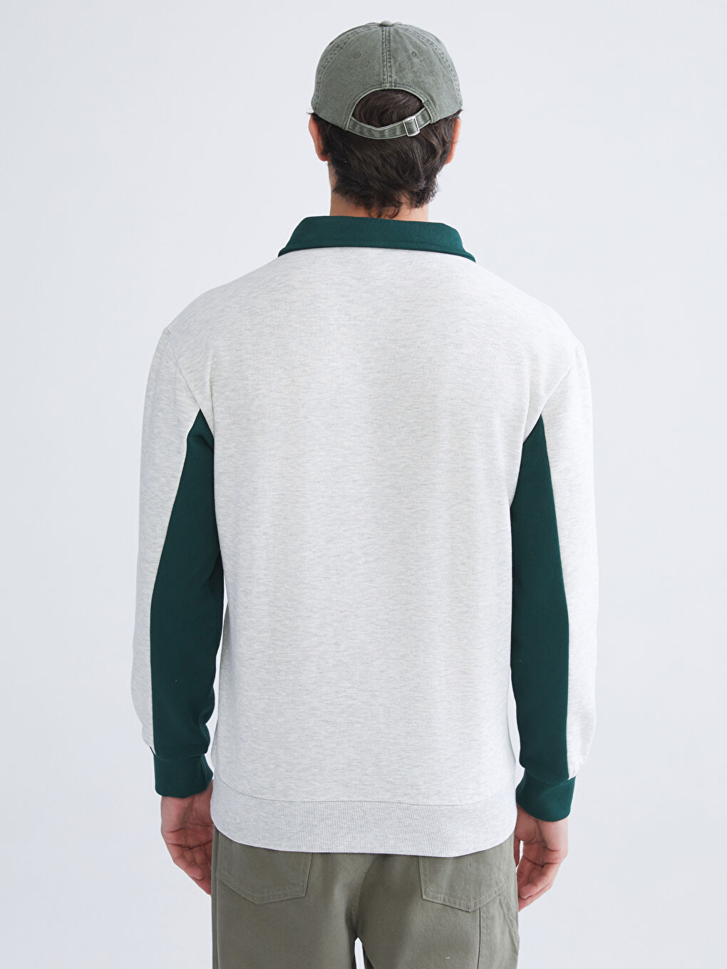 Polo Neck Men's Sweatshirt-3