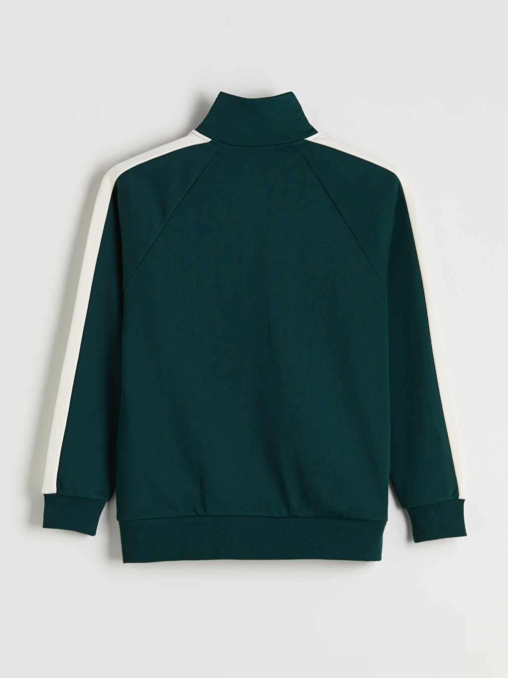 Yeşil Dik Yaka Baskılı Erkek Sweatshirt-5