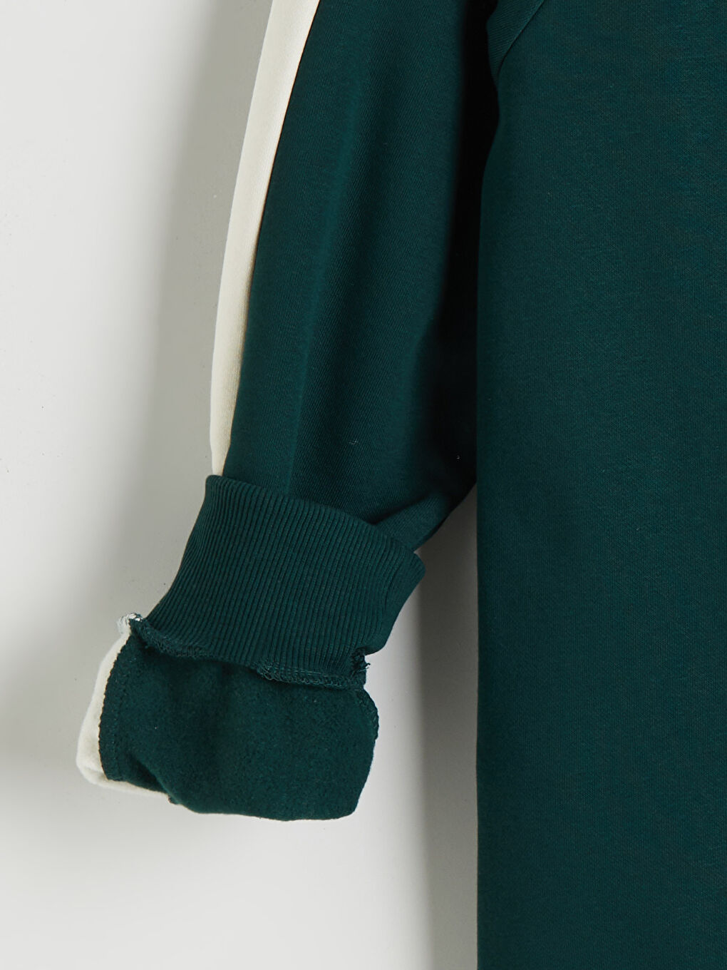 Yeşil Dik Yaka Baskılı Erkek Sweatshirt-6