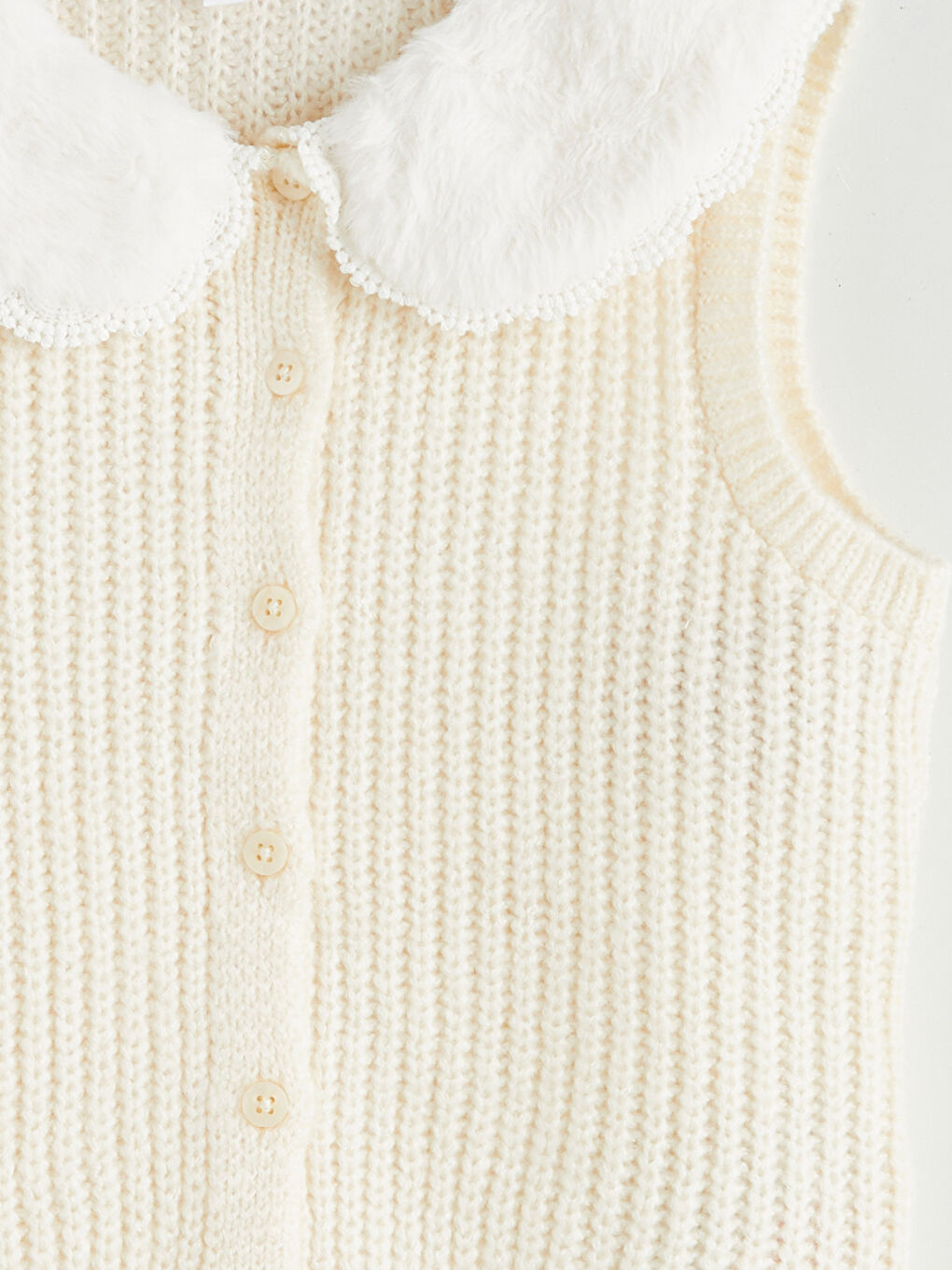 LCW Kids Girl ECRU Waistcoat -W5AB88Z1-FDW