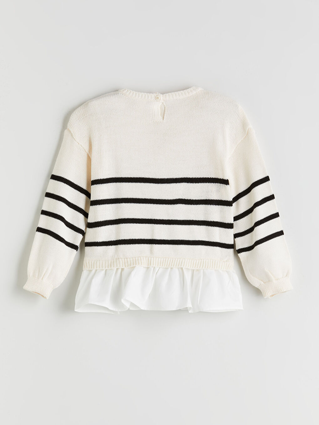 LCW Kids Crew Neck Striped Girls' Knitwear Sweater -W5AB89Z1-SZ5