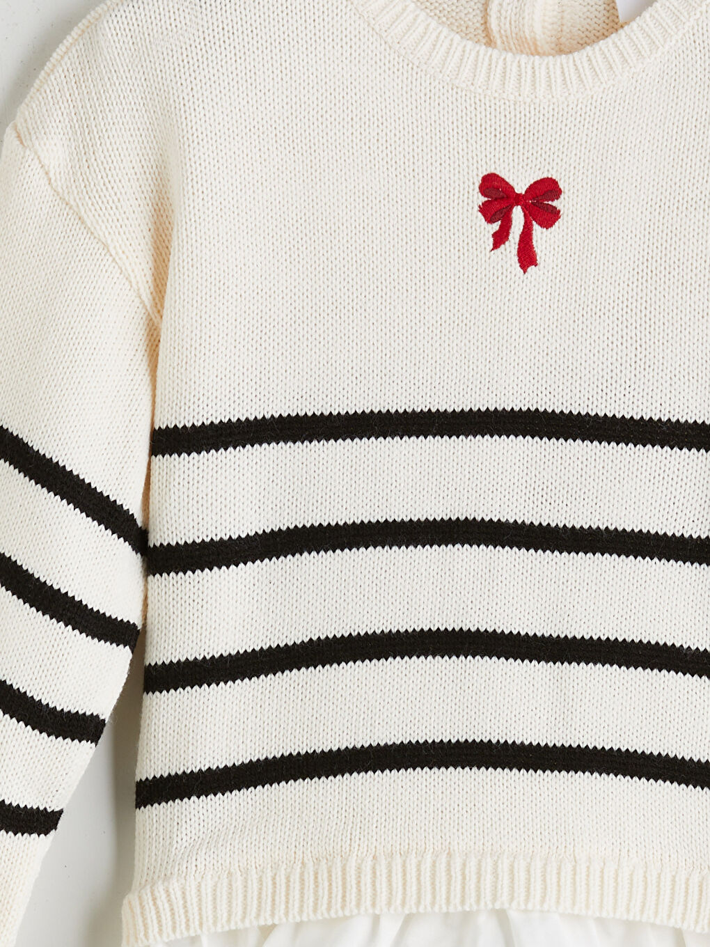 LCW Kids Crew Neck Striped Girls' Knitwear Sweater -W5AB89Z1-SZ5
