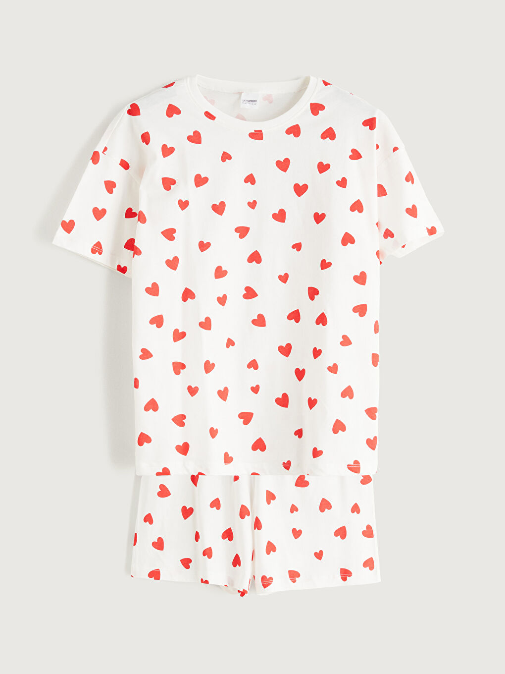 Девочки экрю Пижамный комплект с шортами