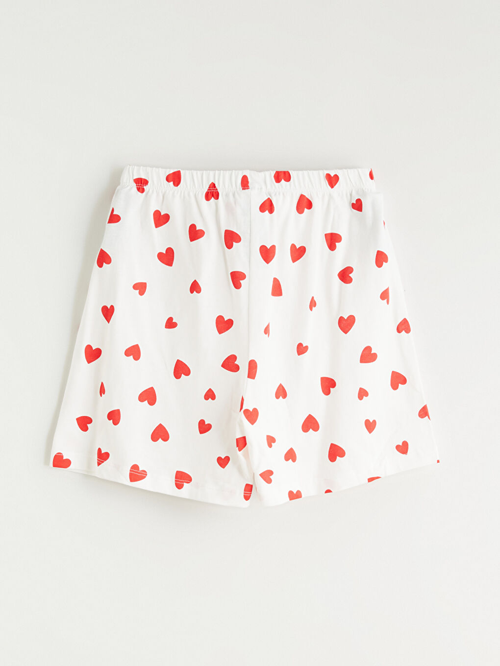 Девочки экрю Пижамный комплект с шортами-5