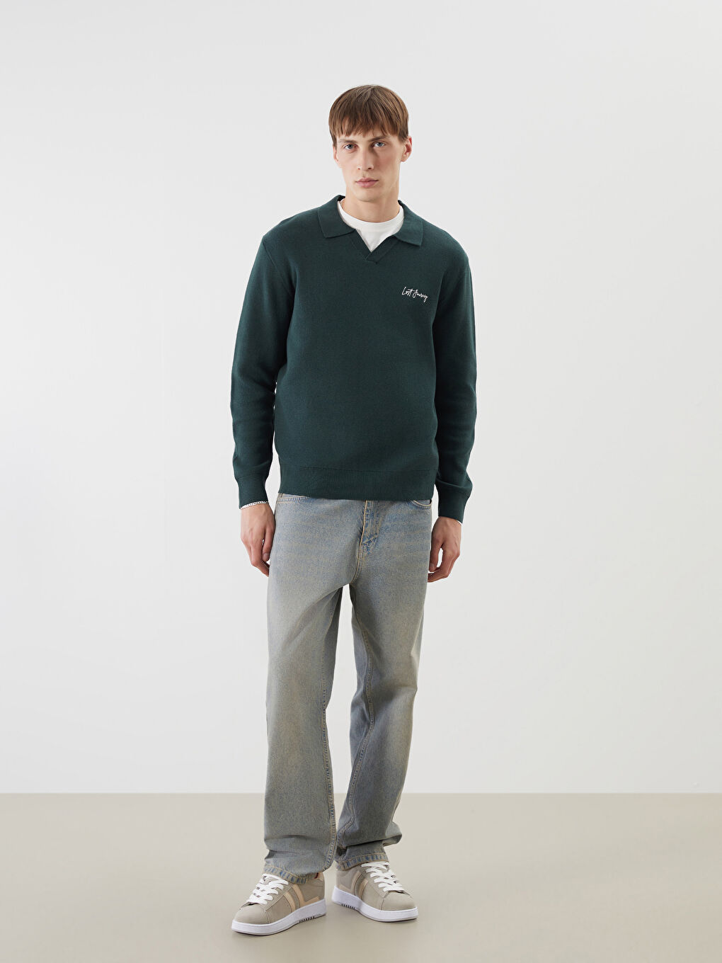 Polo Neck Men's Sweater-1