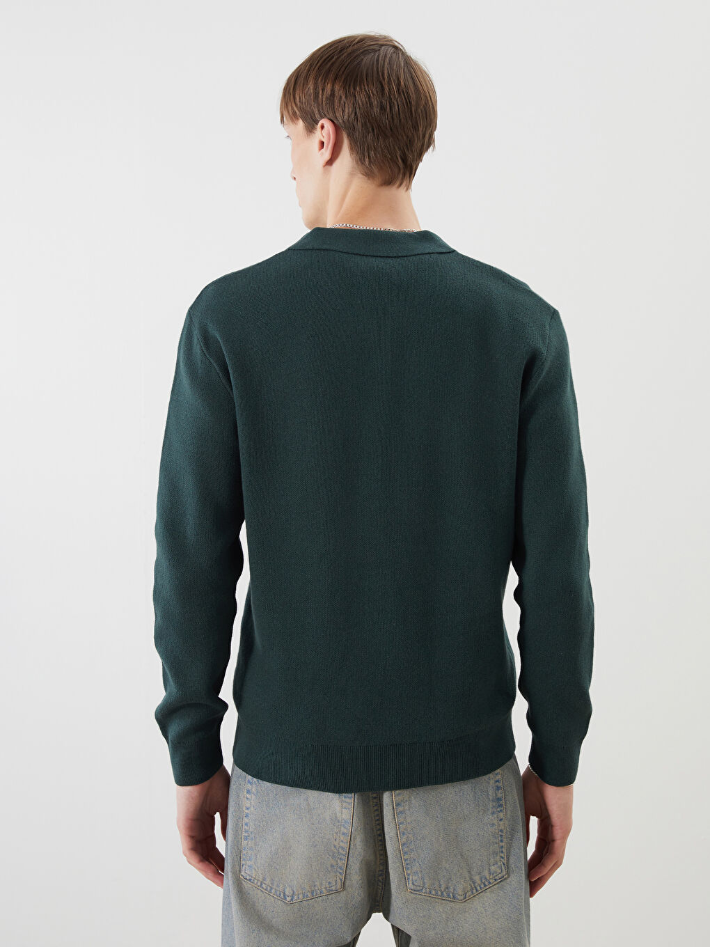 Polo Neck Men's Sweater-3