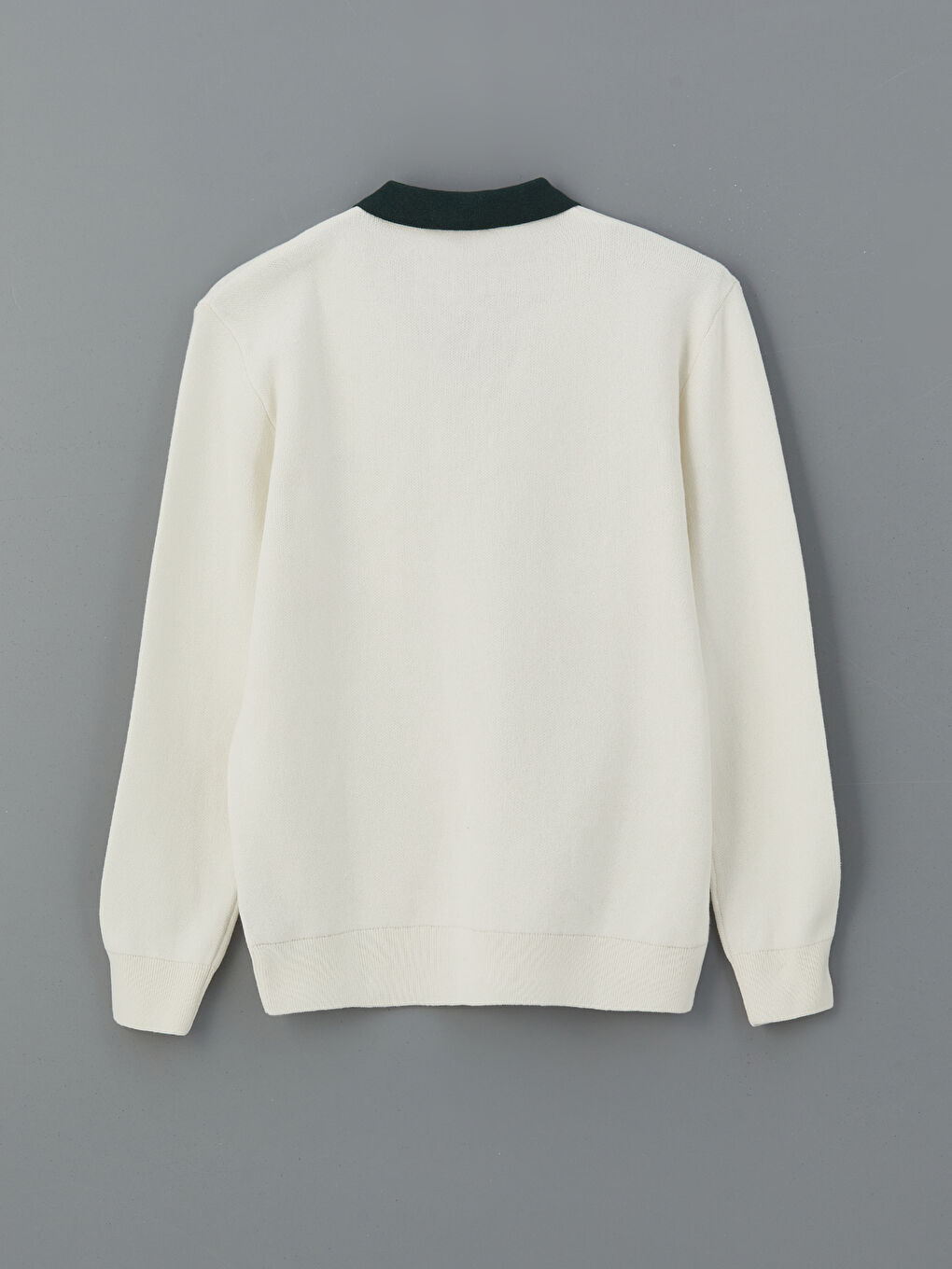 Polo Neck Plain Men's Sweater-5