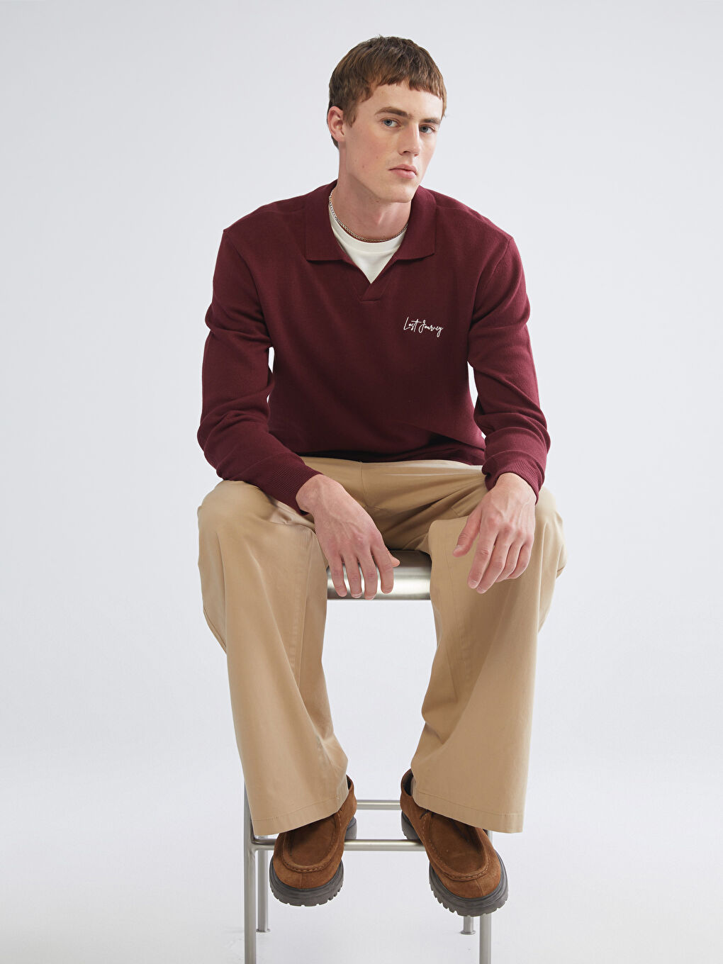 Polo Neck Men's Sweater