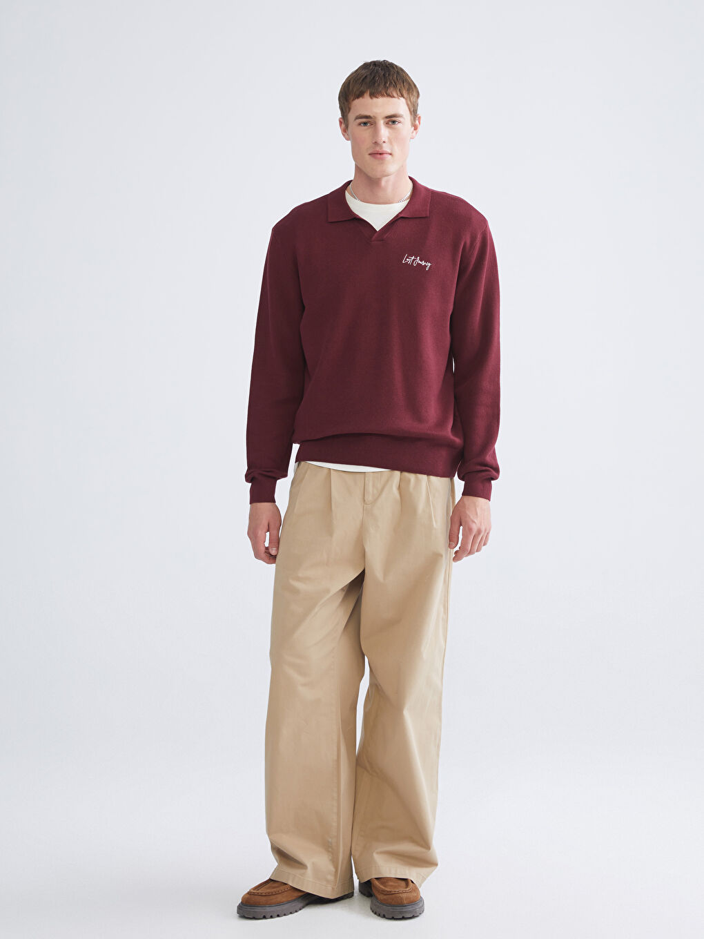 Polo Neck Men's Sweater-1