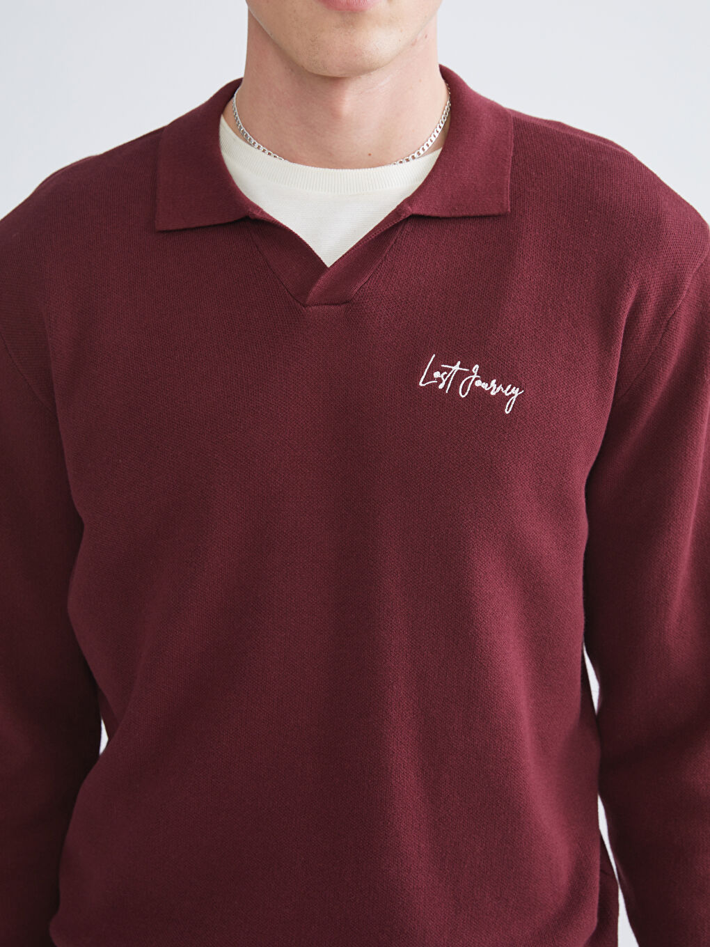 Polo Neck Men's Sweater-2