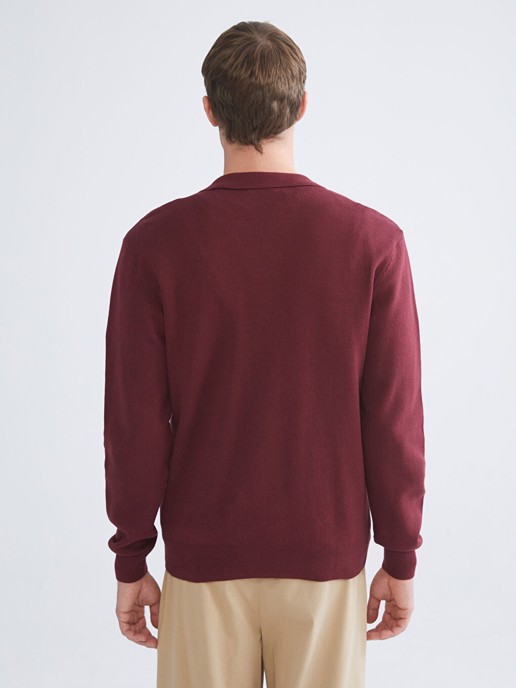 Polo Neck Men's Sweater-3